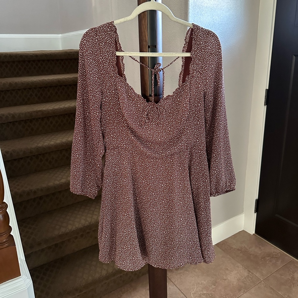 Abercrombie & Fitch Square Neck Mini Dress w Pockets